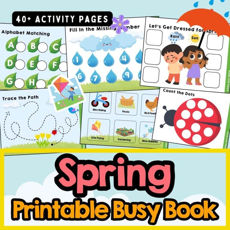 Spring Busy Book &ndash; Printable Activity Book for Kids
