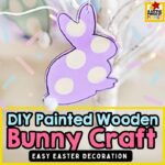 Painted Wooden Bunny Craft