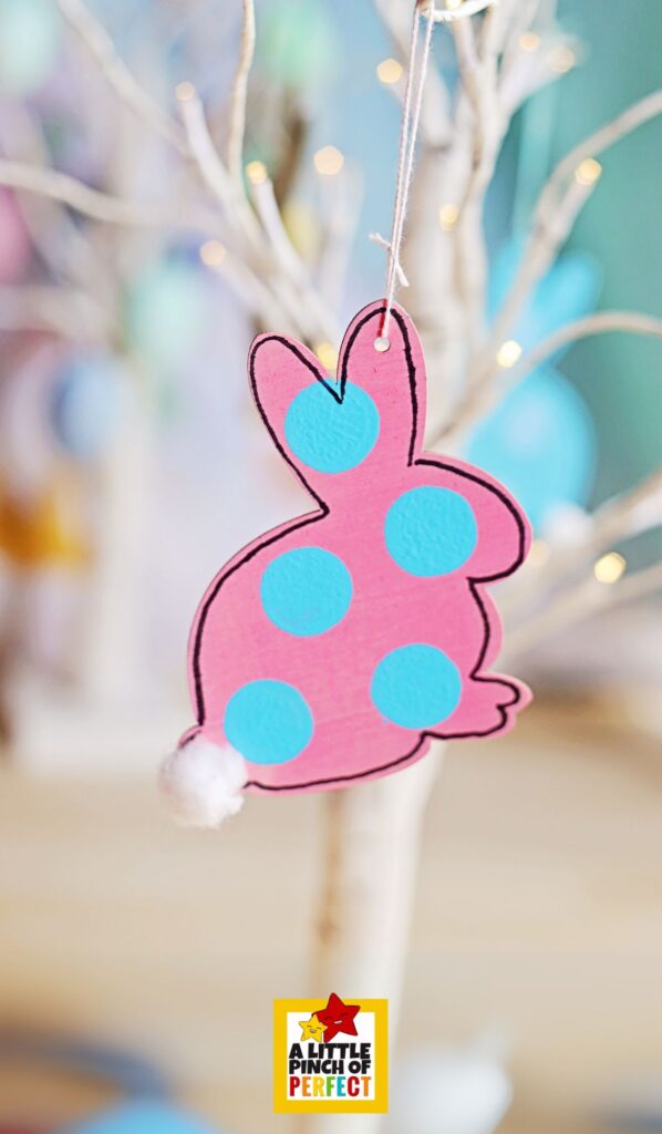 Painted Wooden Bunny Craft &ndash; DIY Easter Decoration for Kids