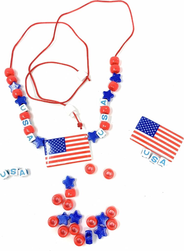 USA 4th of July Necklace Kids Craft Kit 
https://amzn.to/4n77mAt