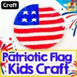 Celebrate Independence Day with this fun and easy 4th of July Paper Plate Flag Craft for kids using paint or paper!