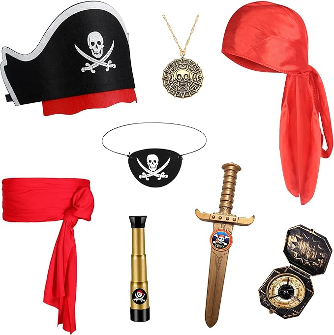 Pirate Dress up Set for Kids Pretend Play https://amzn.to/3GIkvj4
