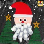 Paper Loop Santa with fluffy paper chain beard for Christmas countdown