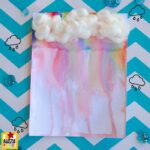 Coffee Filter Gravity Rainbow Art for Kids, vibrant watercolor-style drips created with just markers and water for a simple but stunning art project.