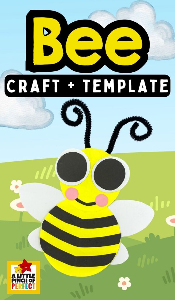 Bee Craft and Template: Make a whole swarm! Display multiple bee crafts for a bright and fun spring classroom project or home decoration.