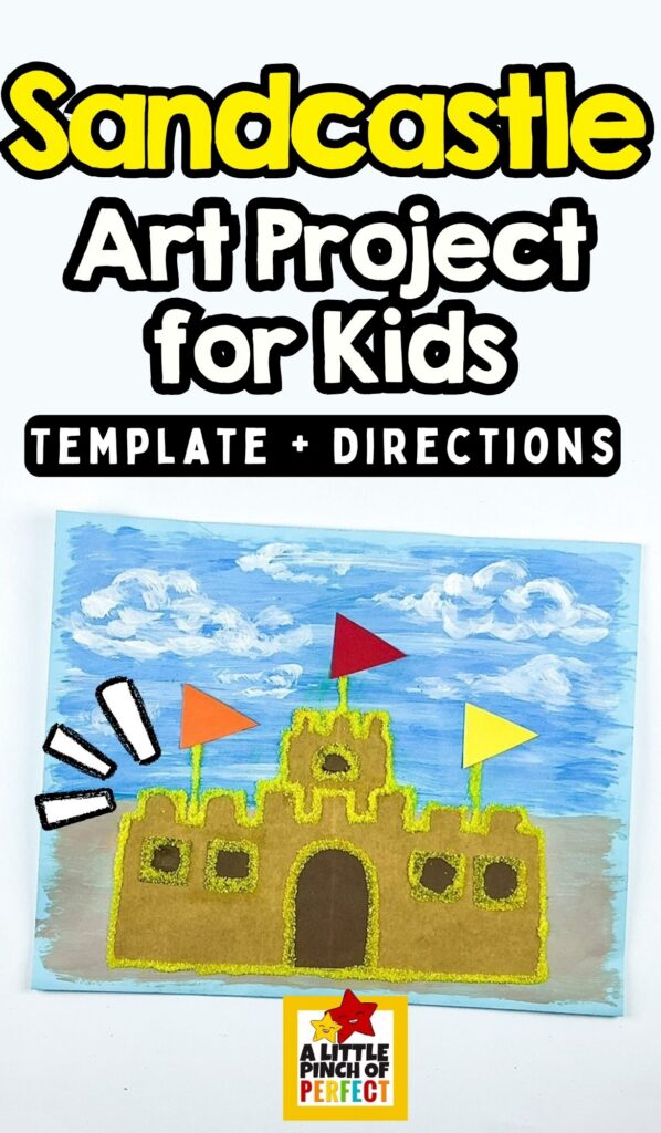 Sandcastle Craft for Kids: Kids will love building their own beach scene with this Sandcastle Art Project for Kids. The printable template makes it easy to create a colorful sandcastle complete with fun 3D sand details.