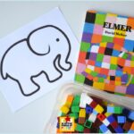 Elmer the Elephant Fine Motor Activity: Patchwork Cube Building (Free Printable) &ndash; Looking for a fun Elmer the Elephant activity? Kids will love decorating the printable elephant with unifix cubes while strengthening fine motor skills and exploring colors and patterns.