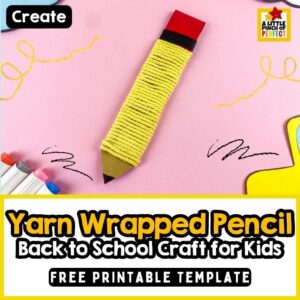 Yarn Wrapped Pencil Craft for Kids: Easy and Fun for Back to School