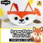 Looking for an easy fall animal craft for kids? 🦊 This paper plate fox craft is a fun, creative activity that combines painting, cutting, gluing, and learning about foxes. Includes a free printable fox template and directions, making it perfect for home, school, or homeschool.