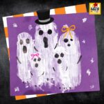 Need a simple Halloween craft to keep the kids busy? Grab a potato, some paint, and paper and make this adorable ghost family! This easy potato print craft is a fun Halloween activity for kids and doesn’t require a lot of supplies.