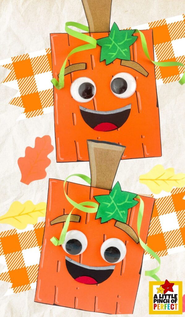 Looking for an easy fall craft for kids? 🎃 This pumpkin paper bag craft is a fun way to create a cute pumpkin treat bag inspired by Spookly the Square Pumpkin! With a free printable template, it&rsquo;s simple to make and perfect for Halloween parties, classroom activities, or an afternoon of crafting.