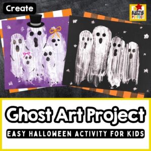 Who says ghosts have to be spooky? 👻 Turn potato prints into the cutest little ghost family with this simple Halloween art activity for kids! A fun, low-prep craft for classrooms, homeschool, or making Halloween art at home.