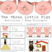 The 3 Little Pigs Free Printable Activities for Preschool or Kindergarten