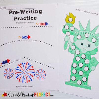 Fourth of July Free Printable Activity Pack for Kids (#fourthofjuly #preschool #kindergarten #kidactivities)